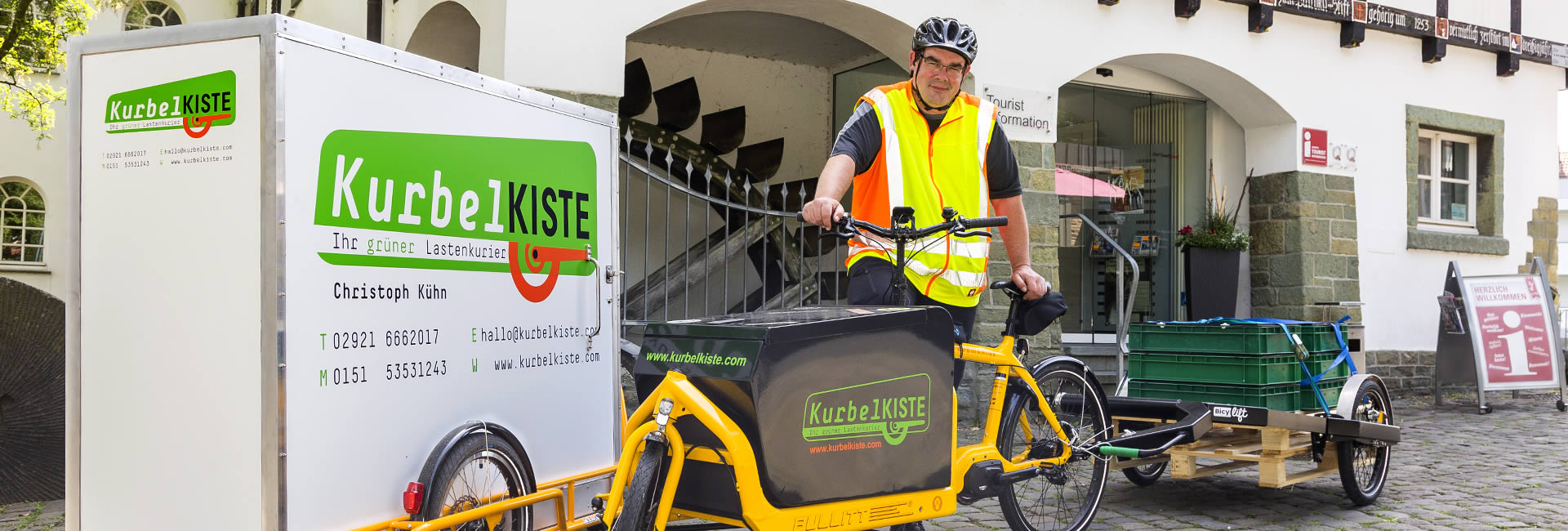 KurbelKiste - Ihr grüner Lastenkurier in Soest | Paket- und Warenlieferungen + Postfachleerungen + Dokumentenzustellungen + Logistikberatung